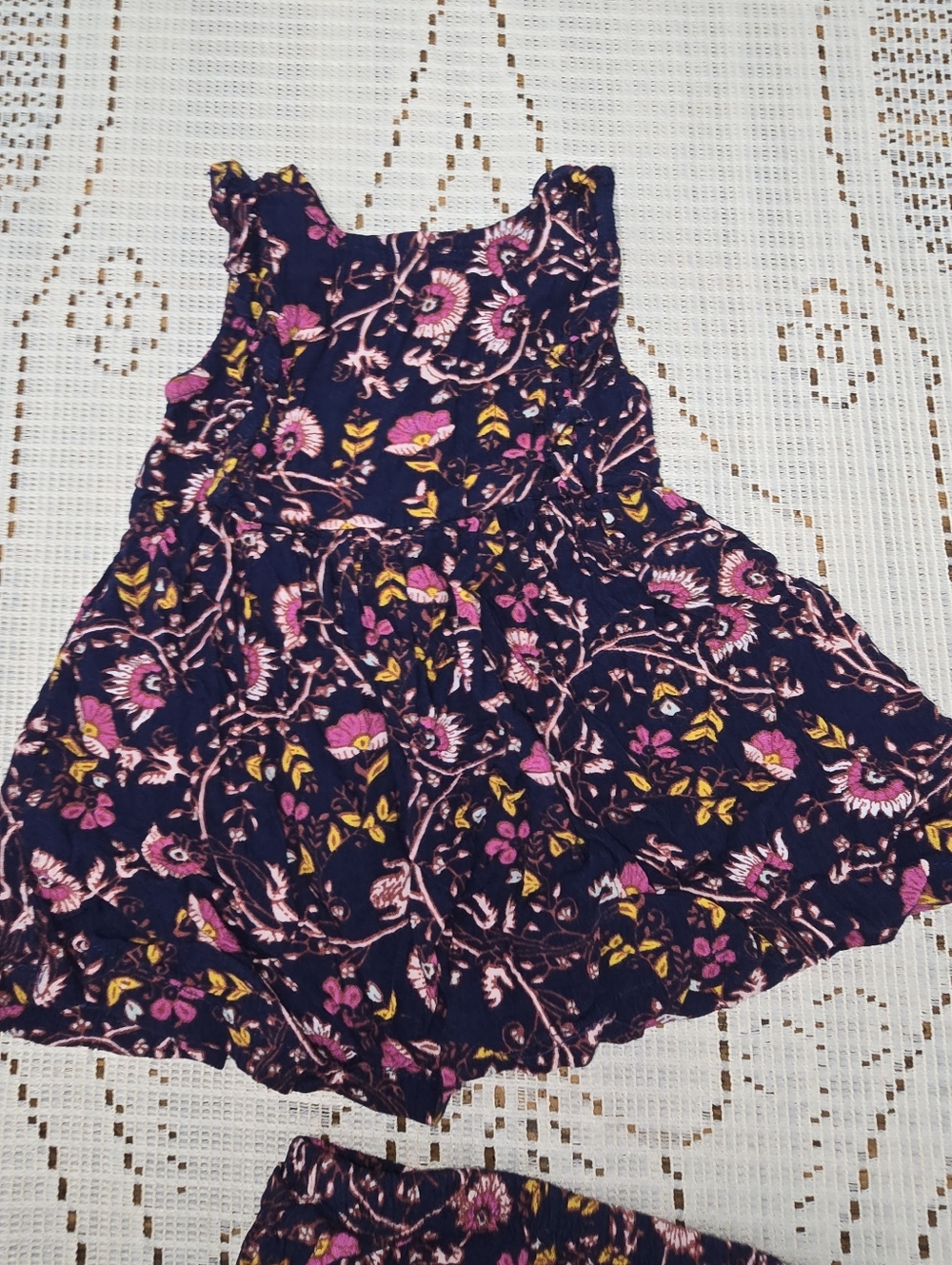 Kids Floral Navy and Pink Matching Set - Brand Unspecified
